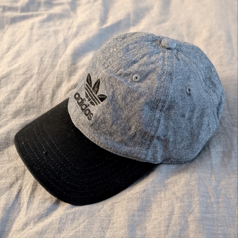 Adidas Trefoil Gray Black Strapback Hat